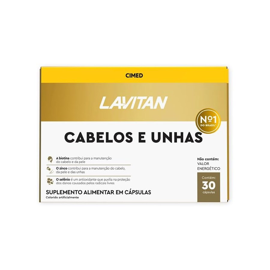 Lavitan Cabelos e Unhas 30 cápsulas