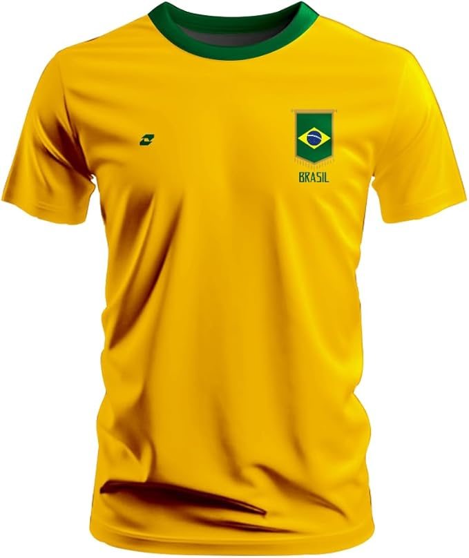 Camiseta Brasil amarela básica