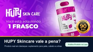 HUPY Skincare Pele, Cabelo e Unha em embalagem de 60 cápsulas