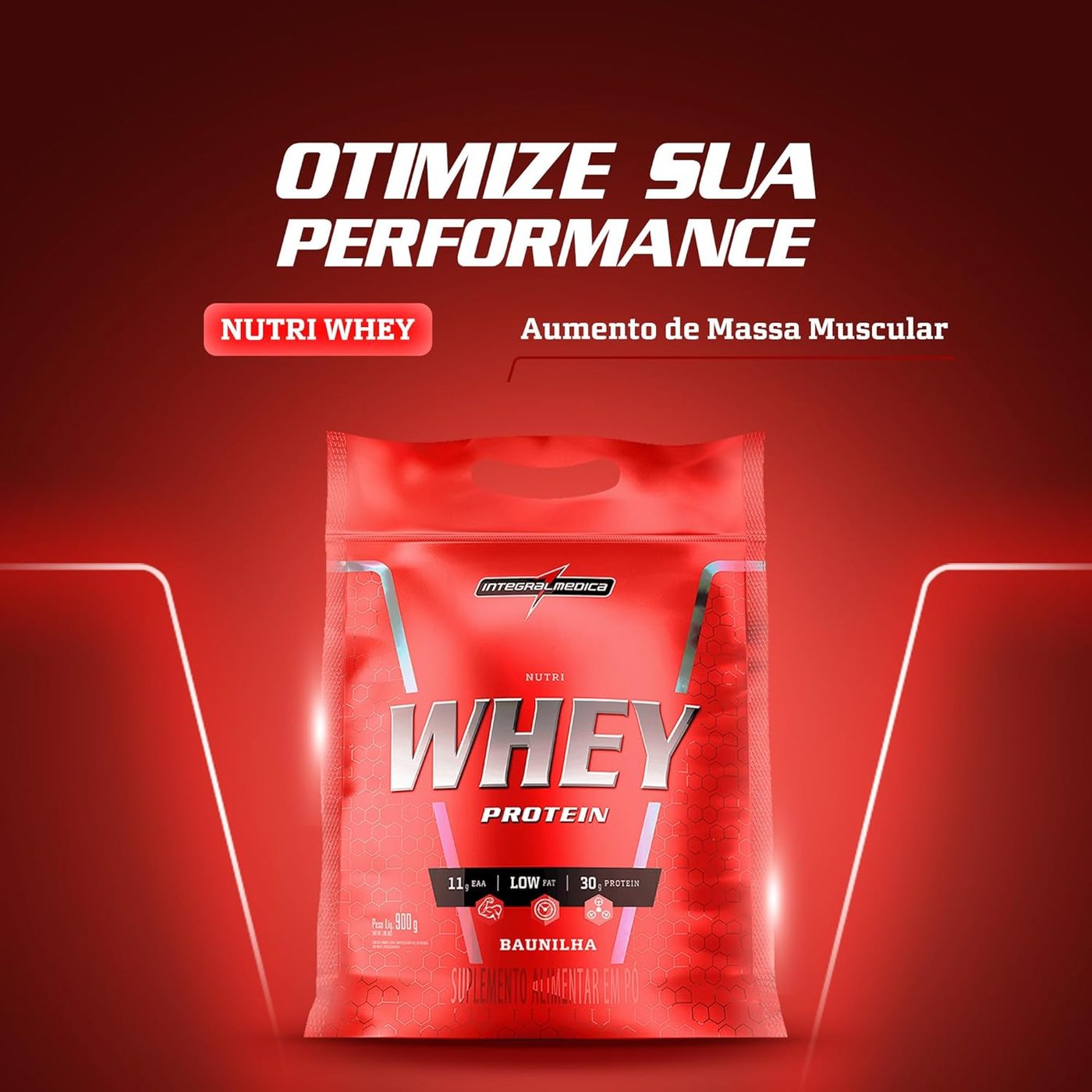 Nutri Whey Integralmedica Baunilha 900g - imagem do produto