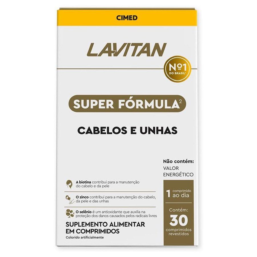 Lavitan Super Fórmula Cabelos e Unhas 30 comprimidos