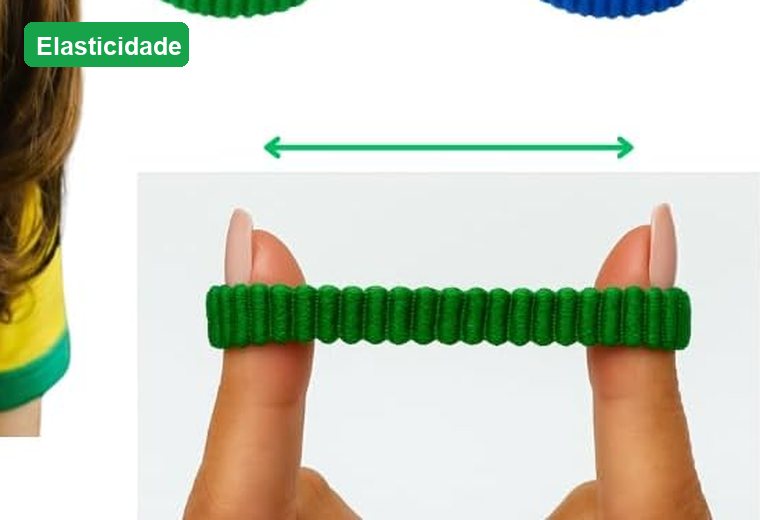 Detalhe de elasticidade da xuxinha Copa do Mundo