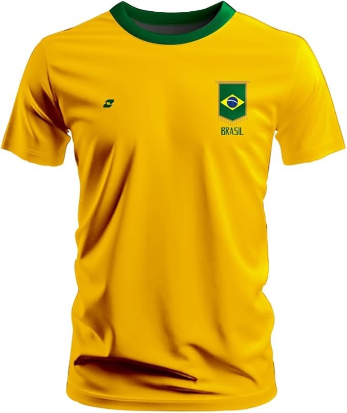 Camiseta Brasil amarela básica