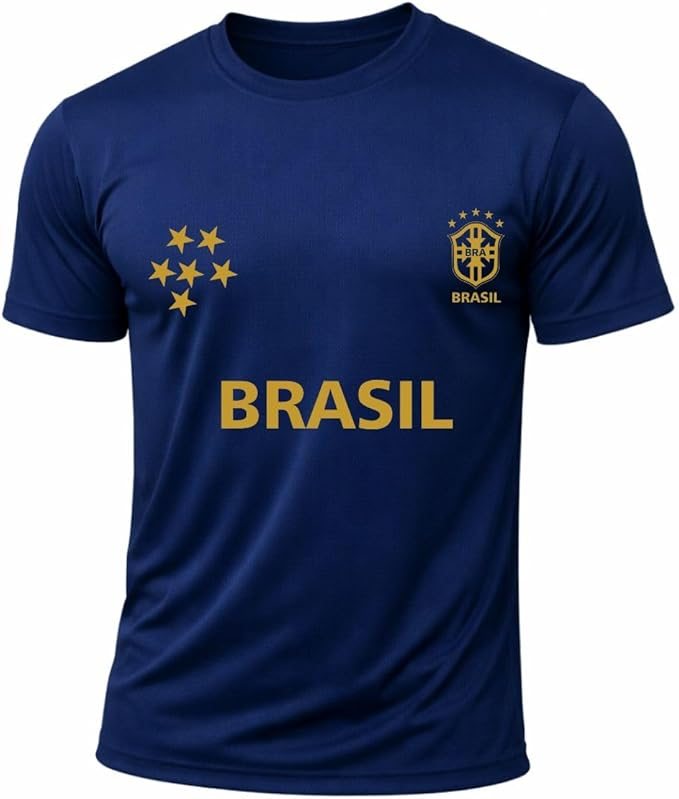 Camiseta Brasil azul casual