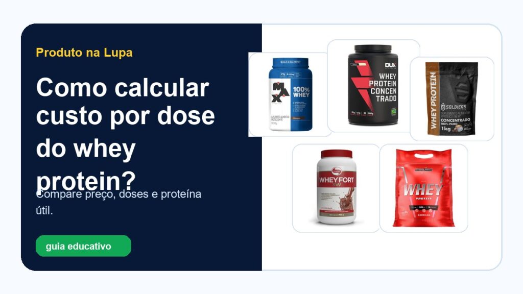 Como calcular custo por dose do whey protein?