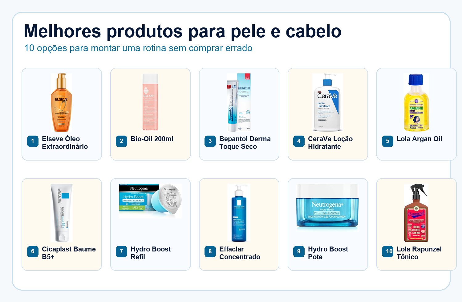 Melhores produtos para pele e cabelo em 2026