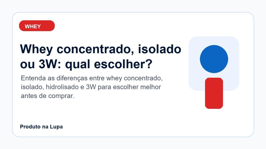 Whey concentrado, isolado ou 3W: qual escolher? - Produto na Lupa